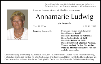 Anzeige von Annamarie Ludwig von MGO