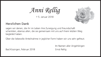 Anzeige von Anni Rellig von MGO