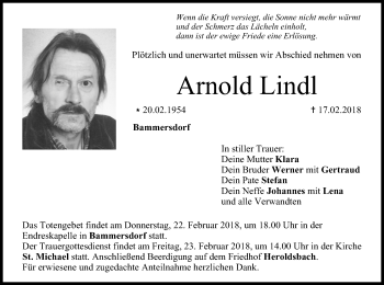 Anzeige von Arnold Lindl von MGO