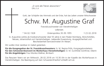 Anzeige von Augustine Graf von MGO