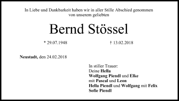 Anzeige von Bernd Stössel von MGO