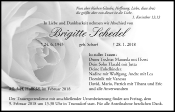 Anzeige von Brigitte Schedel von MGO