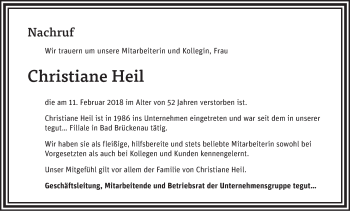 Anzeige von Christiane Heil von MGO