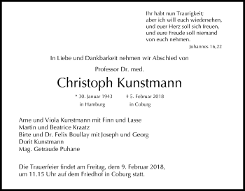 Anzeige von Christoph Kunstmann von MGO