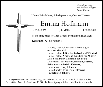 Anzeige von Emma Hofmann von MGO