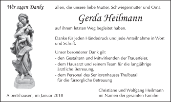 Anzeige von Gerda Heilmann von MGO