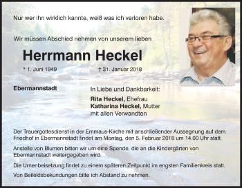 Anzeige von Herrmann Heckel von MGO