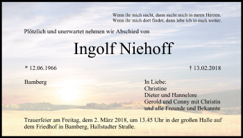 Anzeige von Ingolf Niehoff von MGO