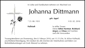 Anzeige von Johanna Dittmann von MGO