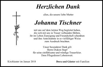 Anzeige von Johanna Tischner von MGO