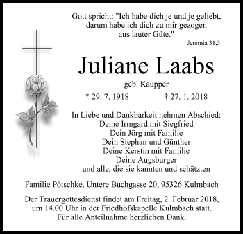 Anzeige von Juliane Laabs von MGO