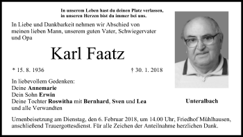 Anzeige von Karl Faatz von MGO
