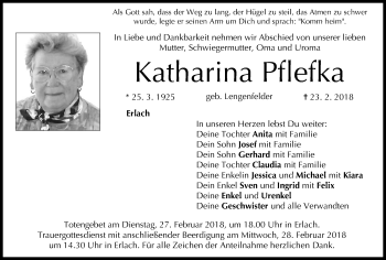 Anzeige von Katharina Pflefka von MGO