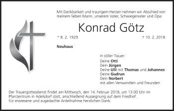 Anzeige von Konrad Götz von MGO