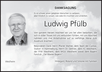 Anzeige von Ludwig Pfülb von MGO