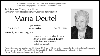 Anzeige von Maria Deutel von MGO