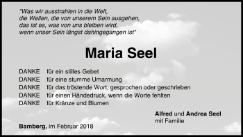 Anzeige von Maria Seel von MGO