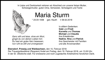 Anzeige von Maria Sturm von MGO