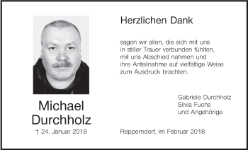 Anzeige von Michael Durchholz von MGO