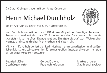 Anzeige von Michael Durchholz von MGO