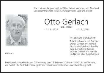 Anzeige von Otto Gerlach von MGO