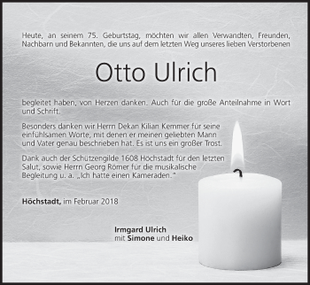 Anzeige von Otto Ulrich von MGO