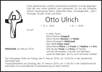 Anzeige von Otto Ulrich von MGO