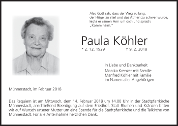 Anzeige von Paula Köhler von MGO