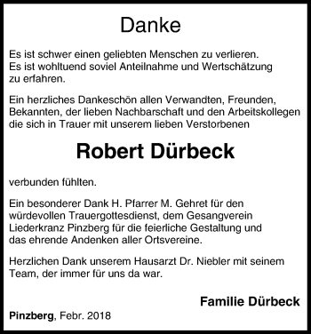 Anzeige von Robert Dürbeck von MGO
