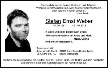 Anzeige von Stefan Ernst Weber von MGO