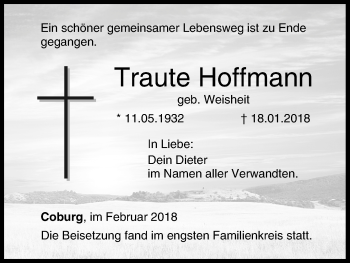 Anzeige von Traute Hoffmann von MGO