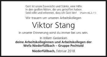 Anzeige von Viktor Stang von MGO
