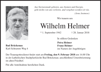 Anzeige von Wilhelm Helmer von MGO