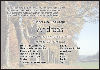 Anzeige von Andreas Gangl von MGO