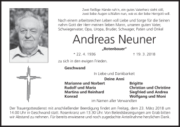 Anzeige von Andreas Neuner von MGO