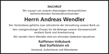 Anzeige von Andreas Wendler von MGO