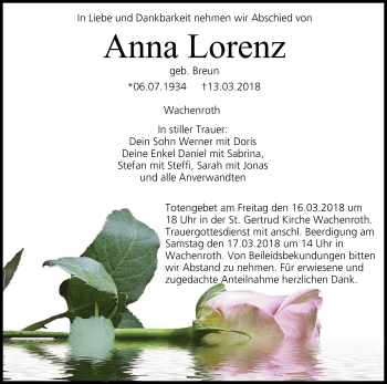 Anzeige von Anna Lorenz von MGO