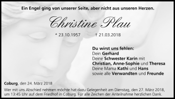Anzeige von Christine Plau von MGO