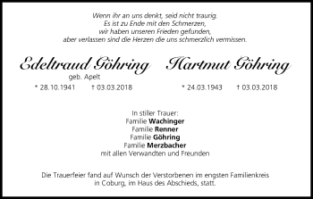 Anzeige von Edeltraud Göhring von MGO