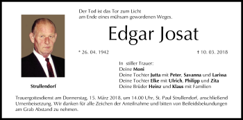 Anzeige von Edgar Josat von MGO