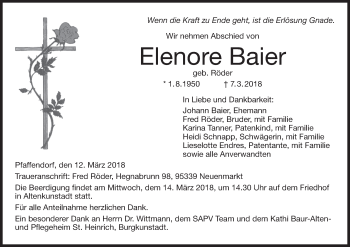 Anzeige von Elenore Baier von MGO