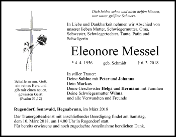 Anzeige von Eleonore Messel von MGO