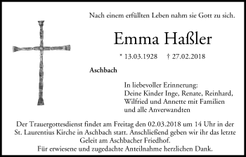 Anzeige von Emma Haßler von MGO