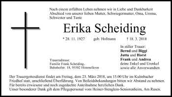 Anzeige von Erika Scheiding von MGO