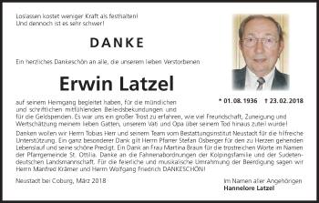 Anzeige von Erwin Latzel von MGO