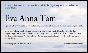 Anzeige von Eva Anna Tam von MGO