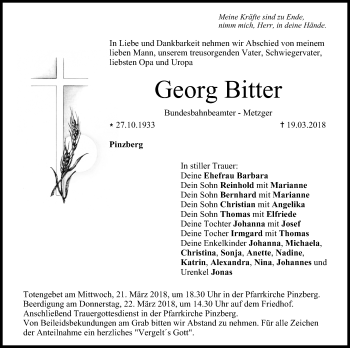 Anzeige von Georg Bitter von MGO