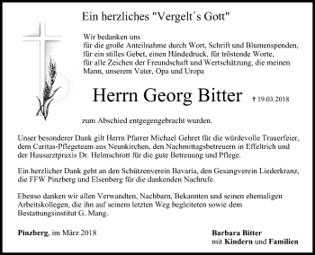 Anzeige von Georg Bitter von MGO