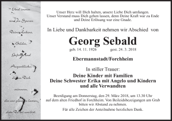 Anzeige von Georg Sebald von MGO