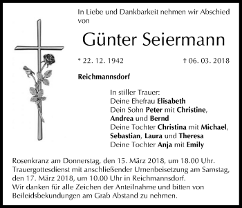 Anzeige von Günter Seiermann von MGO